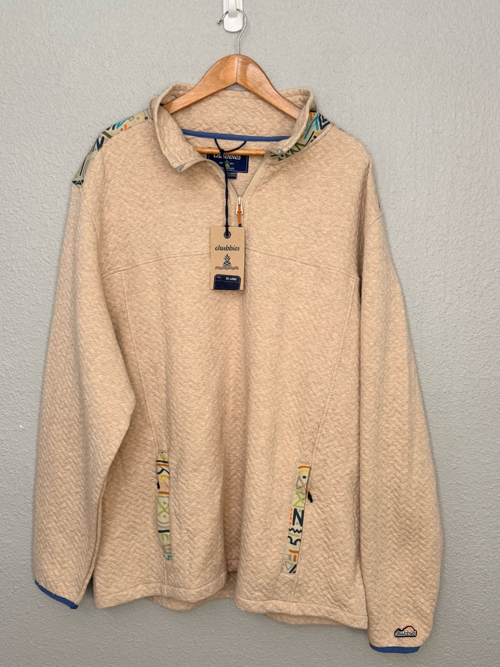 NWT Chubbies | The Sandstorm Quilted 1/4 Zip | Size XXL